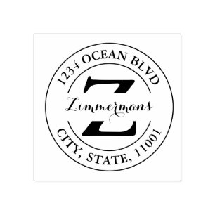 Erstellen Sie Ihre eigene moderne Monogram Round-K Gummistempel