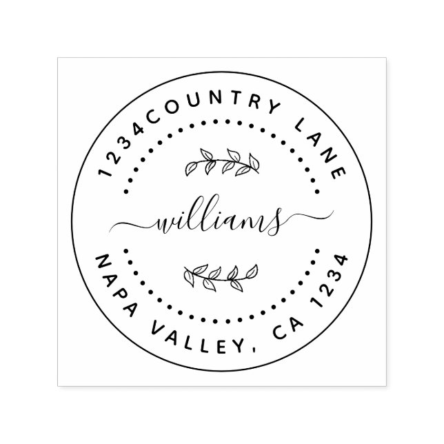 Erstellen Sie Ihre eigene moderne Runde Permastempel (Design)