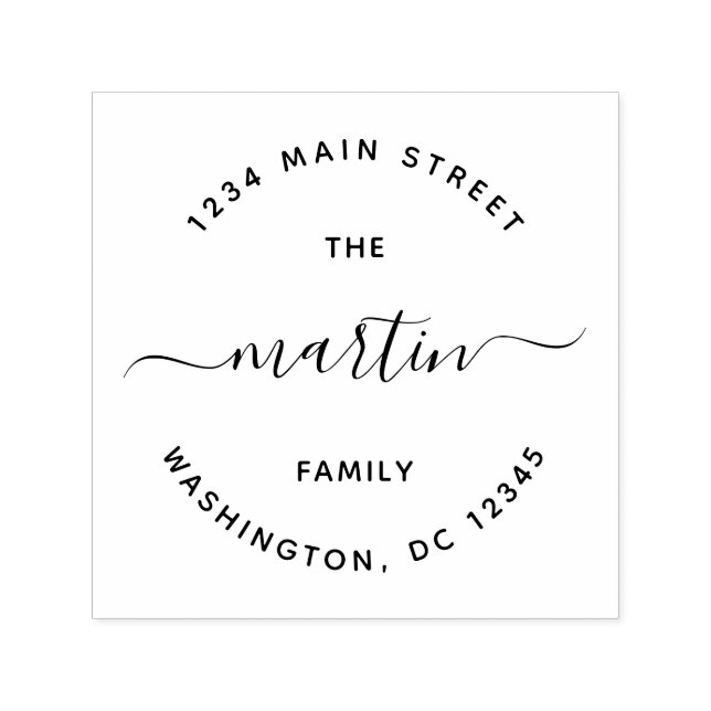 Erstellen Sie Ihre eigene moderne, runde Rücksende Permastempel (Design)