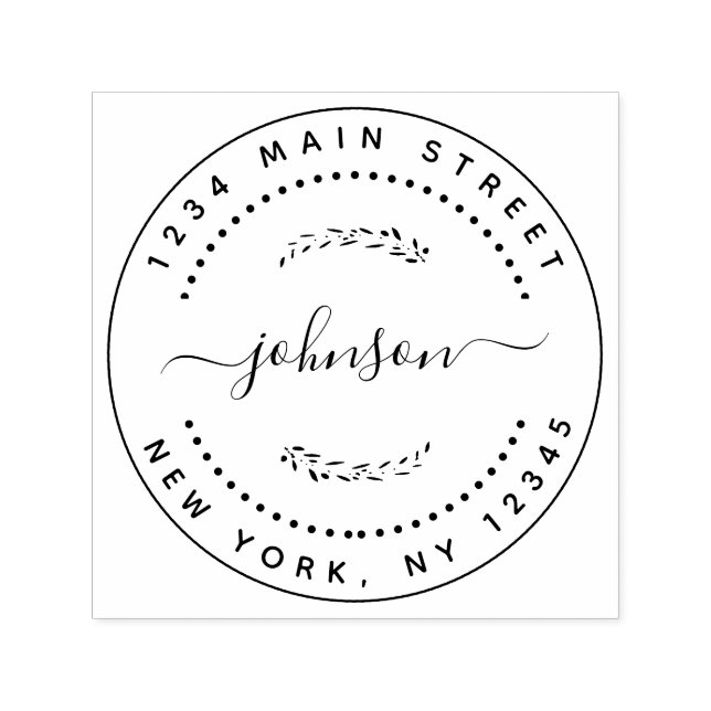 Erstellen Sie Ihre eigene moderne, runde Rücksende Permastempel (Design)