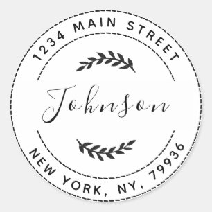 Erstellen Sie Ihre eigene moderne, runde Rücksende Runder Aufkleber