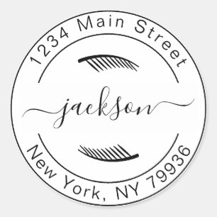 Erstellen Sie Ihre eigene moderne, runde Rücksende Runder Aufkleber