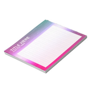 ERSTELLEN SIE IHRE EIGENE MÖGLICHKEIT, Ihr Design- Notizblock