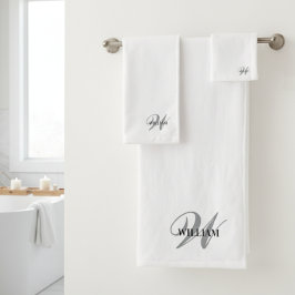 Erstellen Sie Ihre eigene Monogramm-Farbanpassung Badhandtuch Set