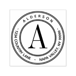 Erstellen Sie Ihre eigene Monogramm-Rücksendeadres Permastempel