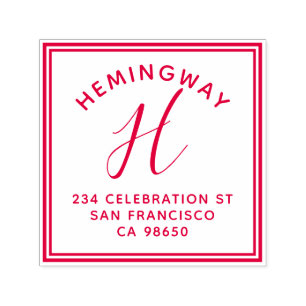 Erstellen Sie Ihre eigene Monogramm-Script-Rückse Permastempel