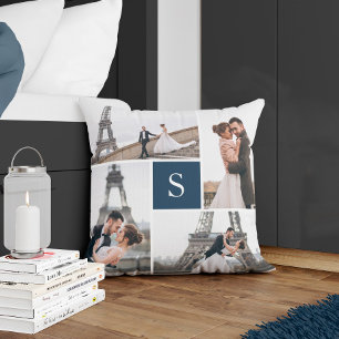Erstellen Sie Ihre eigene monogrammierte 5-Foto-Co Kissen