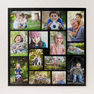 Erstellen Sie Ihre eigene Multi-Foto Collage Black Puzzle