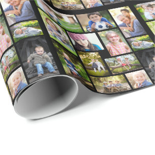 Erstellen Sie Ihre eigene Multi-Foto Collage Geschenkpapier