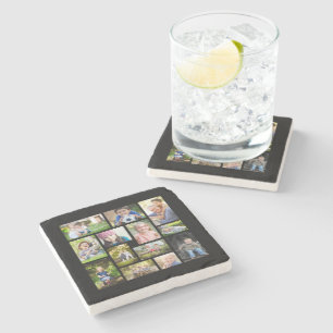 Erstellen Sie Ihre eigene Multi-Foto-Collage Schwa Steinuntersetzer