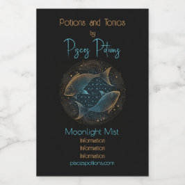 Erstellen Sie Ihre eigene mystische Astrologie Fis Weinetikett