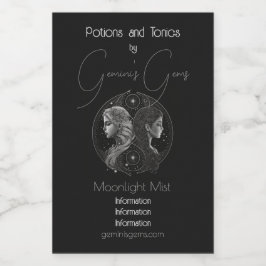 Erstellen Sie Ihre eigene mystische Astrologie Gem Weinetikett