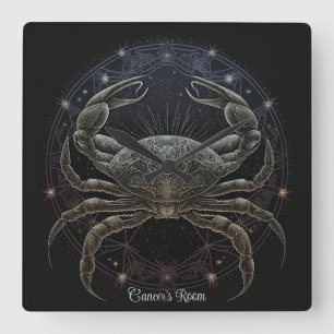 Erstellen Sie Ihre eigene mystische Astrologie Kre Quadratische Wanduhr