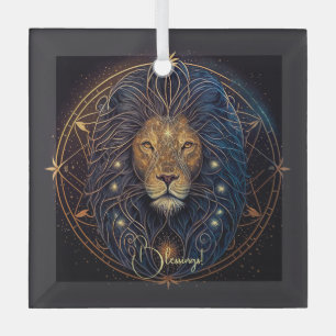 Erstellen Sie Ihre eigene mystische Astrologie Leo Ornament Aus Glas