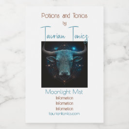 Erstellen Sie Ihre eigene mystische Astrologie Tau Weinetikett