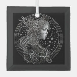 Erstellen Sie Ihre eigene mystische Astrologie Vir Ornament Aus Glas