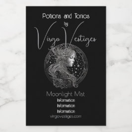 Erstellen Sie Ihre eigene mystische Astrologie Vir Weinetikett