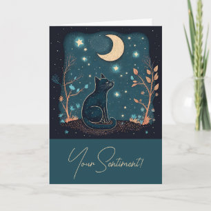 Erstellen Sie Ihre eigene mystische Black Cat & Wi Feiertagskarte