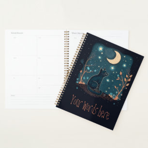Erstellen Sie Ihre eigene mystische Black Cat & Wi Planer