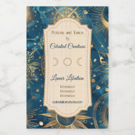 Erstellen Sie Ihre eigene mystische Blue & Gold Ce Weinetikett