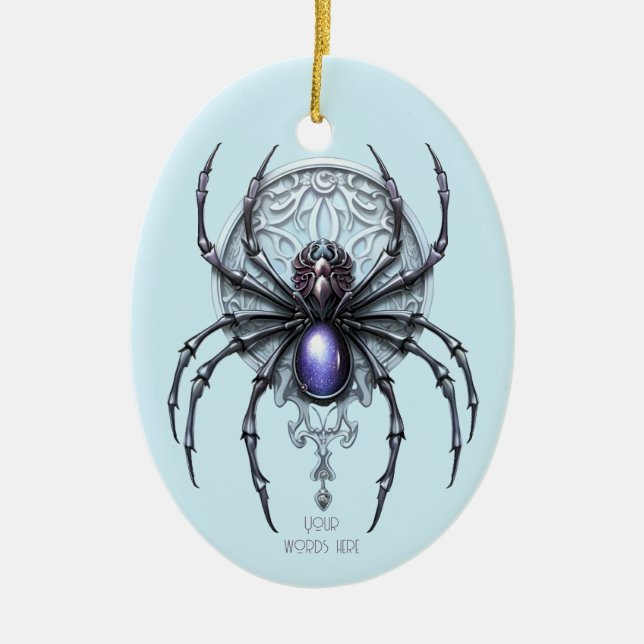 Erstellen Sie Ihre eigene mystische Lila Spinne Keramik Ornament (Vorne)