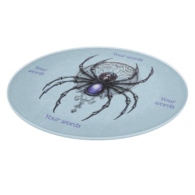 Erstellen Sie Ihre eigene mystische Lila Spinne Schneidebrett (Ecke)