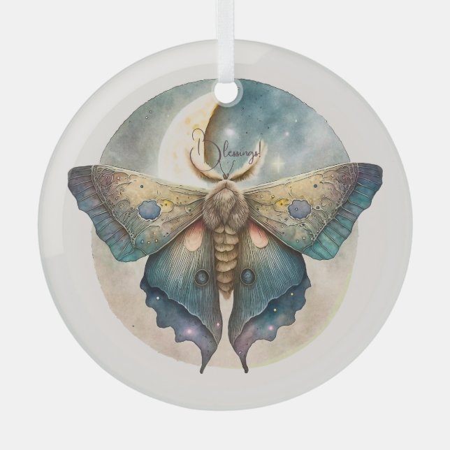 Erstellen Sie Ihre eigene mystische Mondmotte Ornament Aus Glas (Vorderseite)
