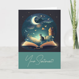 Erstellen Sie Ihre eigene mystische Schwarze Katze Feiertagskarte