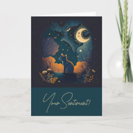 Erstellen Sie Ihre eigene mystische schwarze Katze Feiertagskarte