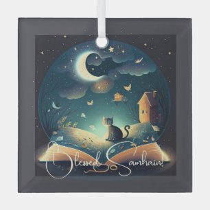 Erstellen Sie Ihre eigene mystische Schwarze Katze Ornament Aus Glas