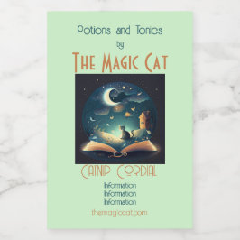 Erstellen Sie Ihre eigene mystische Schwarze Katze Weinetikett