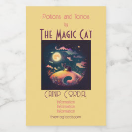 Erstellen Sie Ihre eigene mystische Schwarzkatzenl Weinetikett