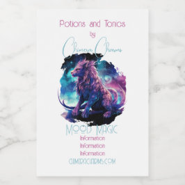 Erstellen Sie Ihre eigene mythische Fantasiewelt v Lebensmitteletikett