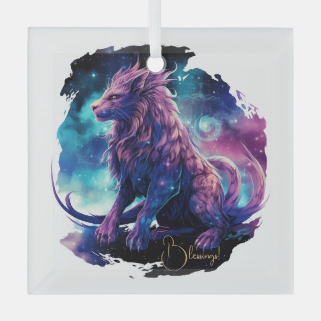 Erstellen Sie Ihre eigene mythische Fantasiewelt v Ornament Aus Glas (Vorderseite)