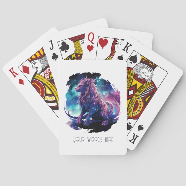 Erstellen Sie Ihre eigene mythische Fantasiewelt v Spielkarten (Rückseite)