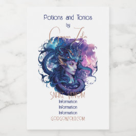 Erstellen Sie Ihre eigene mythische Medusa Gorgon Lebensmitteletikett