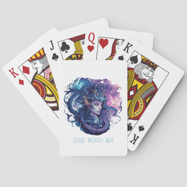 Erstellen Sie Ihre eigene mythische Medusa Gorgon Spielkarten (Rückseite)