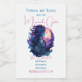 Erstellen Sie Ihre eigene mythische Meerjungfrau Lebensmitteletikett