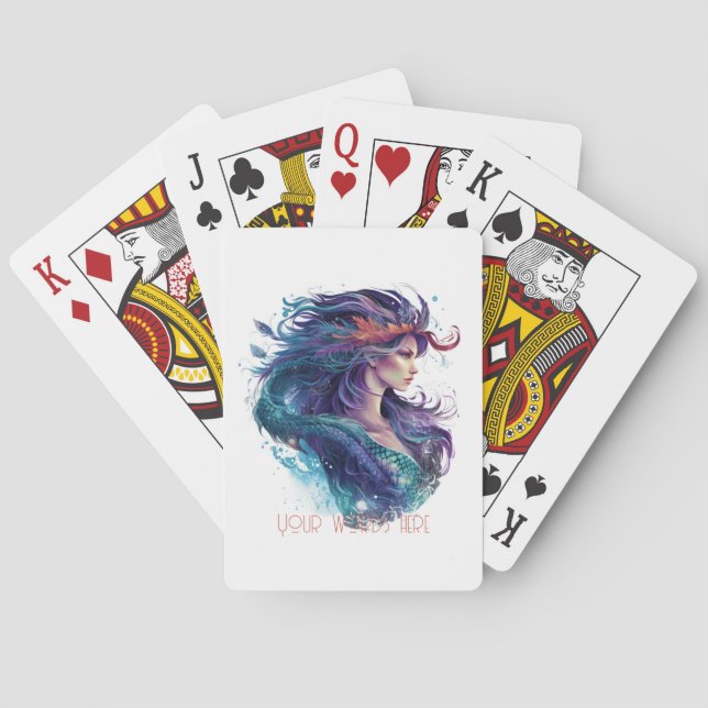 Erstellen Sie Ihre eigene mythische Meerjungfrau Spielkarten (Rückseite)