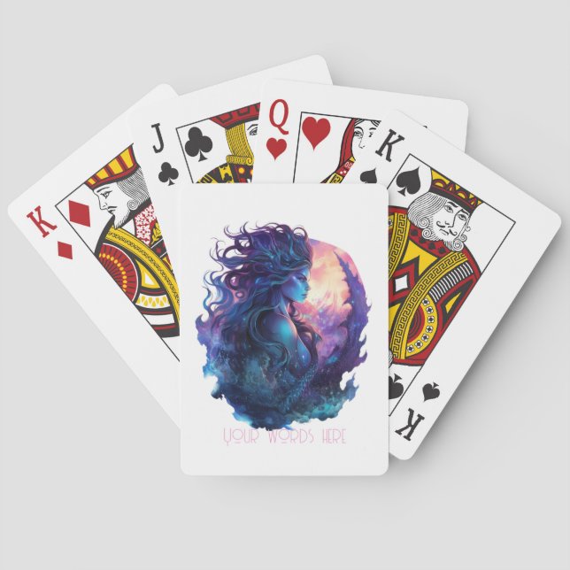 Erstellen Sie Ihre eigene mythische Siren-Meerjung Spielkarten (Rückseite)