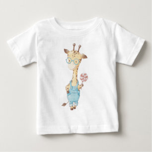 Erstellen Sie Ihre eigene Niedliche Giraffe Lollip Baby T-shirt
