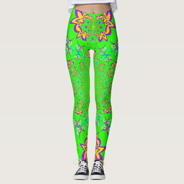 Erstellen Sie Ihre eigene niedliche Liebe Blumenmu Leggings (Vorderseite)