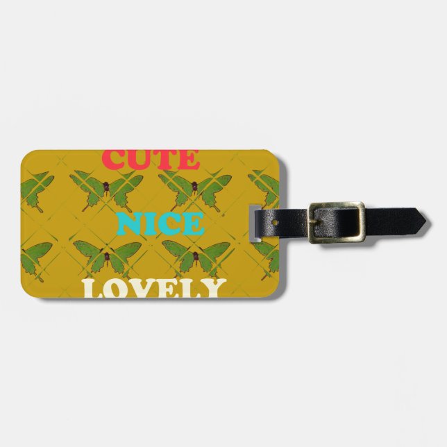 Erstellen Sie Ihre eigene Niedliche schöne, hübsch Gepäckanhänger (Vorderseite horizontal)