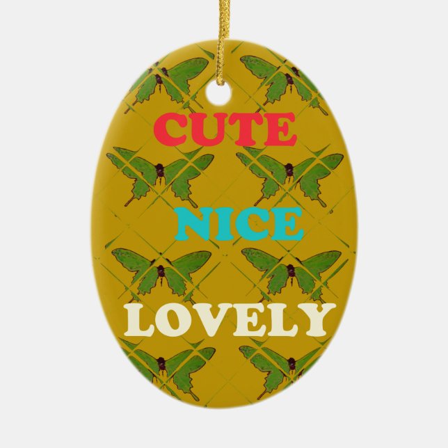 Erstellen Sie Ihre eigene Niedliche schöne, hübsch Keramikornament (Vorne)