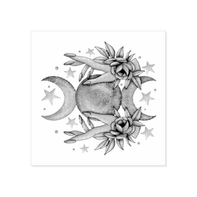 Erstellen Sie Ihre eigene Niedliche Triple Moon Go Gummistempel (Prägung)