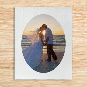 Erstellen Sie Ihre eigene ovale Form Hochzeit 16x2 Puzzle