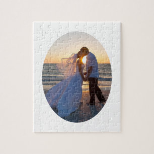 Erstellen Sie Ihre eigene ovale Form Hochzeit 8x10 Puzzle
