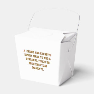 Erstellen Sie Ihre eigene Pappschachtel für Take-O Geschenkschachtel