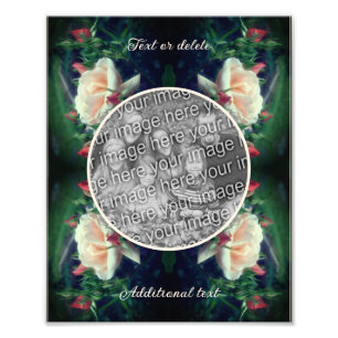Erstellen Sie Ihre eigene Peach-Rose und Buds 8x10 Fotodruck