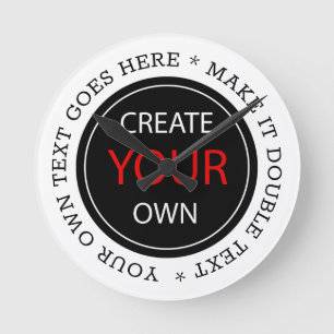 Erstellen Sie Ihre eigene - Personalisiert, marken Runde Wanduhr